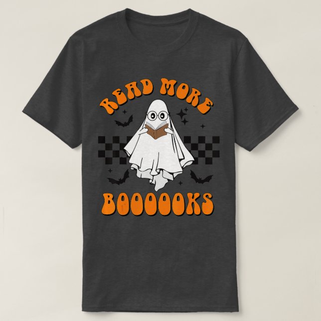 Halloween Read More Books Cute Boo Read more boooo T-Shirt (Design Front)