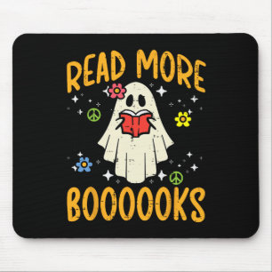 Halloween Read More Books Retro Costume Teacher Wo Mouse Pad