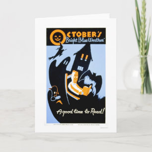 Halloween Reading 1937 WPA Card