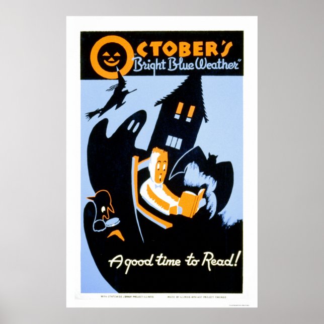 Halloween Reading 1937 WPA Poster (Front)