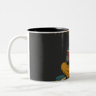 Halloween Reading Book Lover Two-Tone Coffee Mug