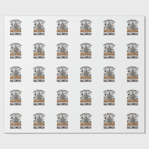 Halloween Ready Shirt Vintage Haunted House Fall G Wrapping Paper