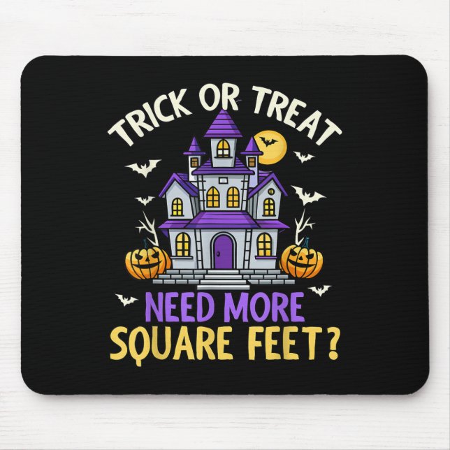Halloween Real Estate Agent Broker Funny Realtor M Mouse Pad (Front)