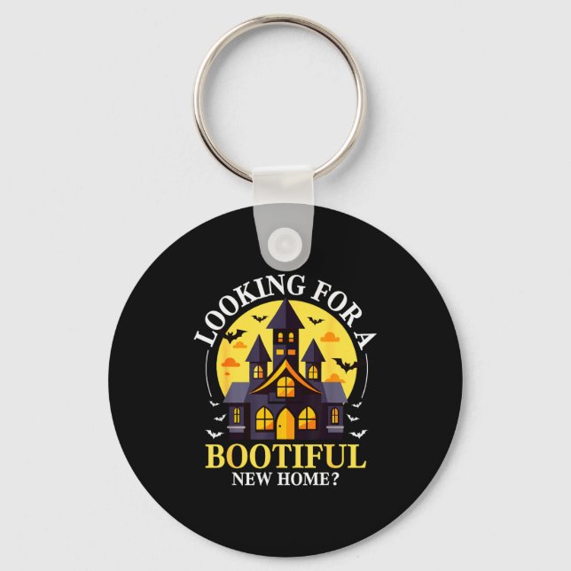 Halloween Real Estate Agent Funny Realtor Bootiful Key Ring (Front)