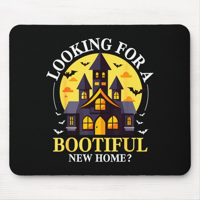 Halloween Real Estate Agent Funny Realtor Bootiful Mouse Pad (Front)