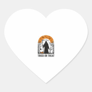 Halloween Reaper Trick Or Treat Vintage Spooky_1 Heart Sticker