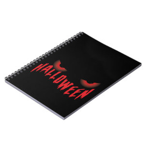 Halloween Red Scary Eyes Notebook