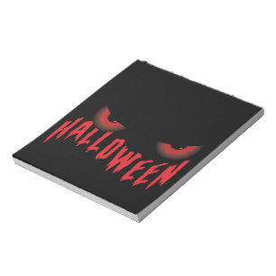 Halloween Red Scary Eyes Notepad