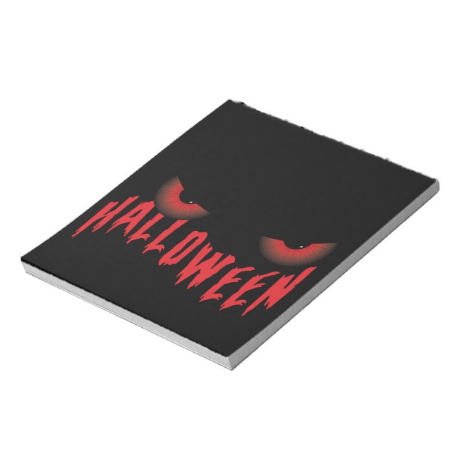 Halloween Red Scary Eyes Notepad (Rotated)