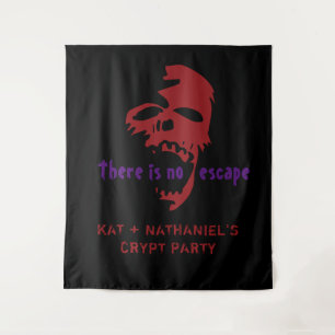 Halloween Red Skull Horror Theme Party Backdrop Tapestry