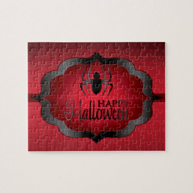 Halloween red spider jigsaw puzzle (Horizontal)