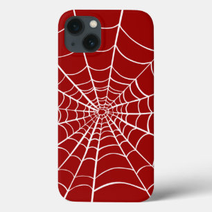 Halloween Red White Spider Web iPhone 13 Case