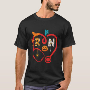 Halloween Registered Nurse Rn Nurse Week Heart Nur T-Shirt