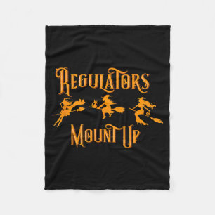 Halloween Regulators Mount Up Witches Fleece Blanket