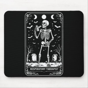 Halloween Respiratory Therapist Tarot Card Pulmono Mouse Pad