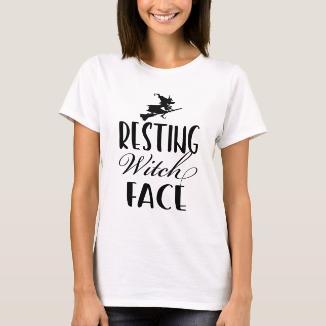 Halloween Resting Witch Face T-Shirt (Front)