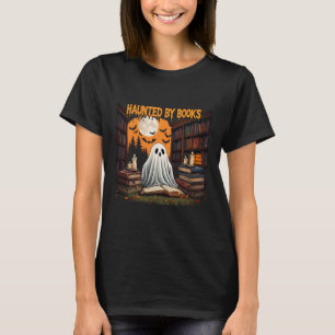 Halloween Retro Bookish Witch Boo Ghost Haunted Bo T-Shirt