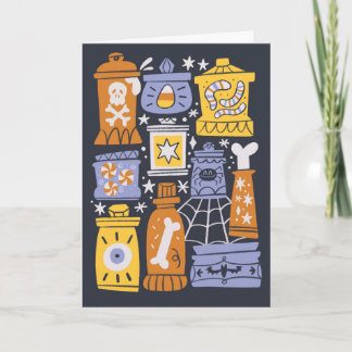 Halloween retro candy card