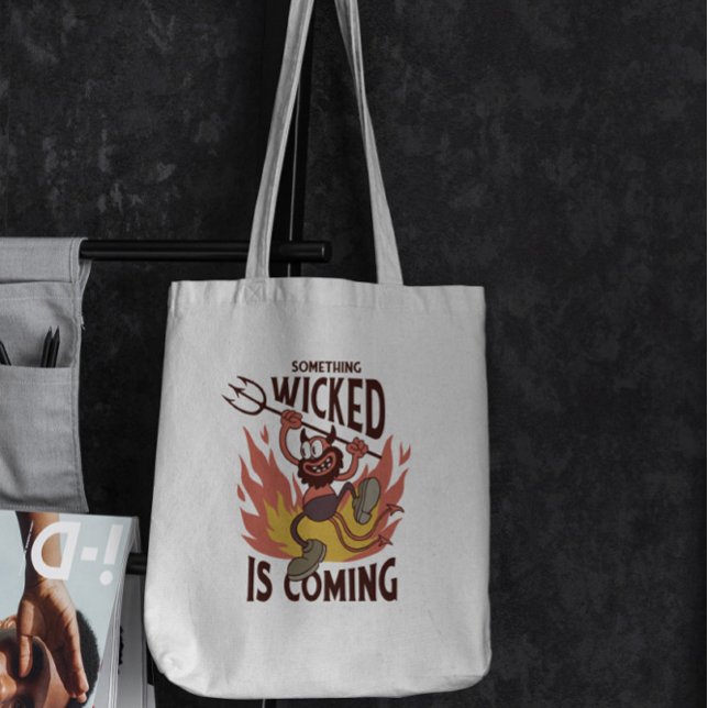 Halloween Retro Cartoon Devil Tote Bag   (Creator Uploaded)