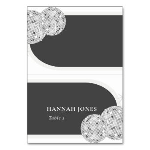 Halloween Retro Disco Ball Wedding Place Cards