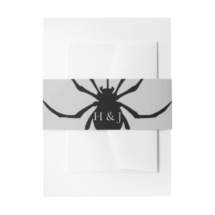 Halloween Retro Disco Spiders & Disco Ball Wedding Invitation Belly Band