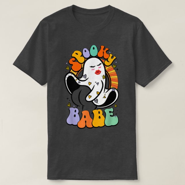 Halloween Retro Ghouls Ghoul Babe Spooky Babe Funn T-Shirt (Design Front)