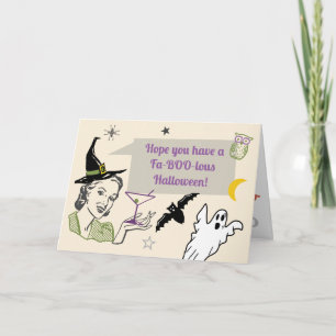 Halloween Retro Humour Faboolous Custom Text Card