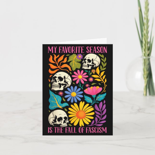 Halloween Retro My Favorite Season Is The Fall Of  Card (Front)