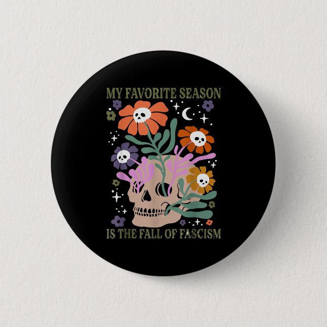 Halloween Retro My Favourite Season Is The Fall Of 6 Cm Round Badge (Front)