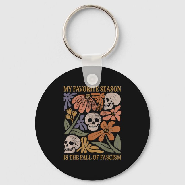 Halloween Retro My Favourite Season Is The Fall Of Key Ring (Front)