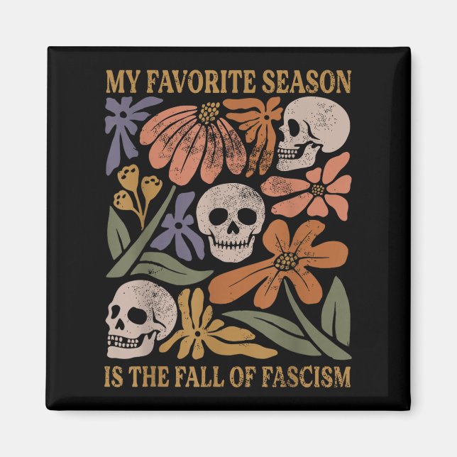 Halloween Retro My Favourite Season Is The Fall Of Magnet (Front)