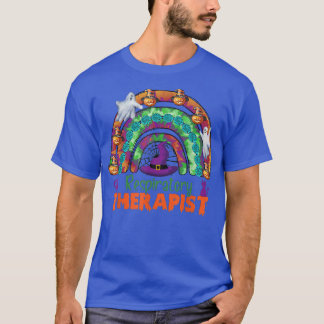 Halloween Retro Respiratory Therapist Rainbow Leop T-Shirt