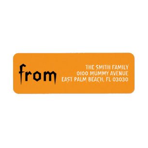 HALLOWEEN RETURN ADDRESS LABEL