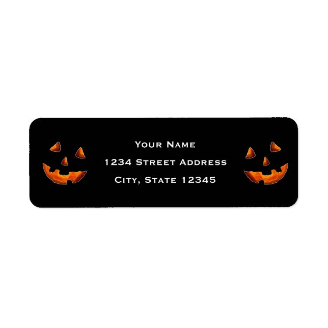 Halloween return-address label return address label (Front)