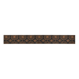 Halloween Ribbon Orange Black Spider Web Ribbon Grosgrain Ribbon