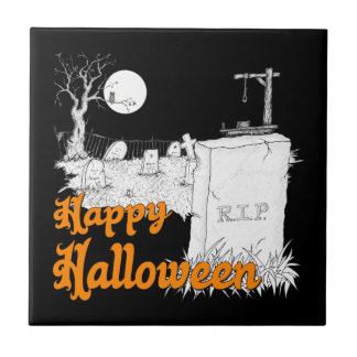 Halloween RIP Ceramic Tile