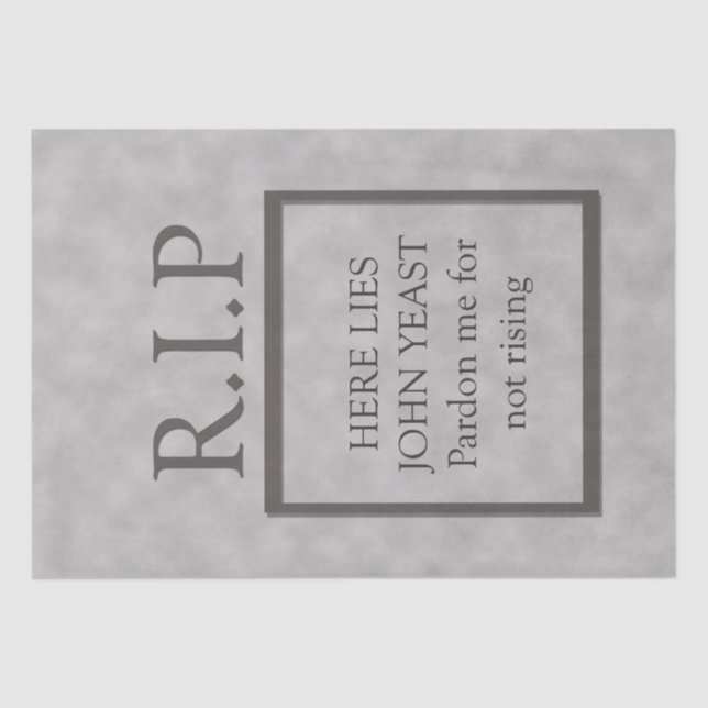 Halloween RIP Funny Toumbstone Decoupage Decor Tissue Paper (Front)