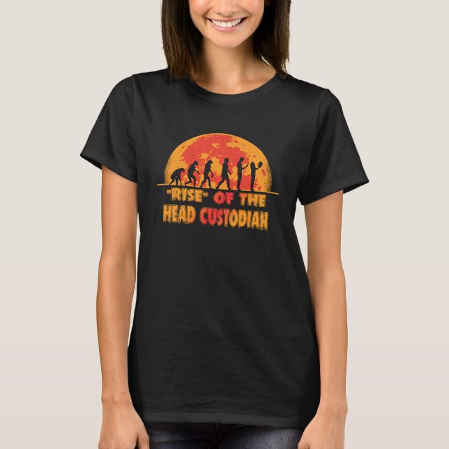 Halloween Rise of the Head Custodian Job Coworker T-Shirt (Front)