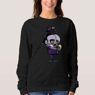 Halloween Robot Raven Nevermore Edgar Allan Poe Sweatshirt