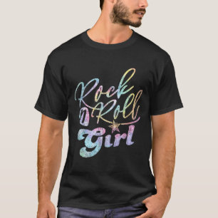 Halloween Rock N Roll Girl Retro Costume Tie Dye T-Shirt
