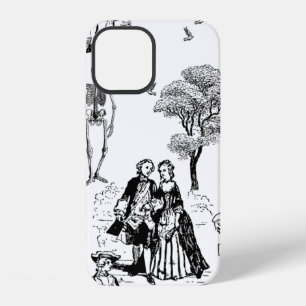 halloween rococo baroque skeleton toile skull iPhone 12 case