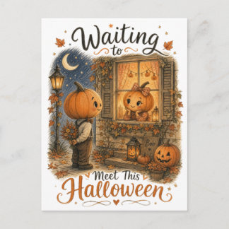 Halloween romance waiting for you postcard