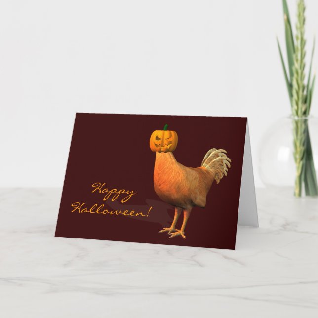 Halloween Rooster Card (Front)