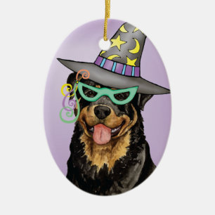 Halloween Rottweiler Ceramic Ornament