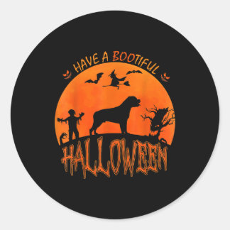 Halloween Rottweiler Dog Funny Scary Costume Lover Classic Round Sticker