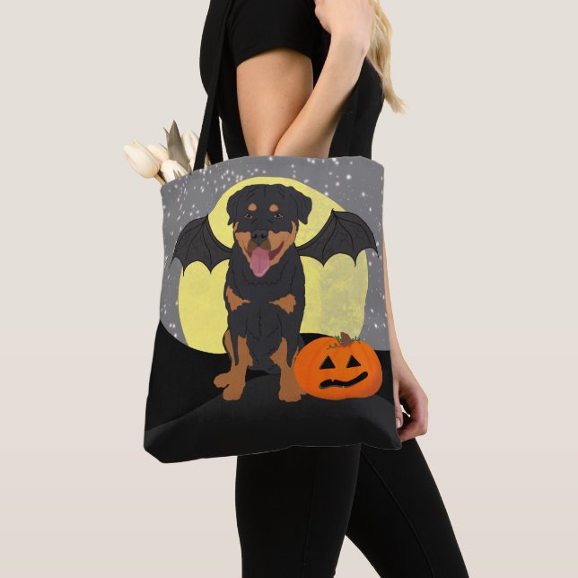 Halloween Rottweiler  Tote Bag (Close Up)