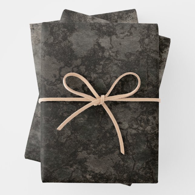 Halloween Rough Stone  Wrapping Paper Sheet (In situ)