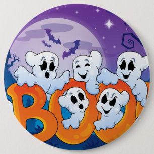Halloween Round Button/Cute Ghost 6 Cm Round Badge