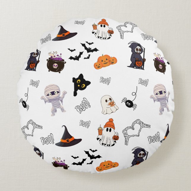 Halloween Round Pillow (Front)