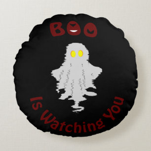 Halloween Round Pillow Boo Is Watching You